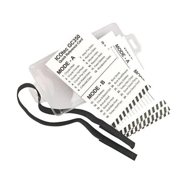 GC350 & GEN2 GC350 Call List Reference Cards